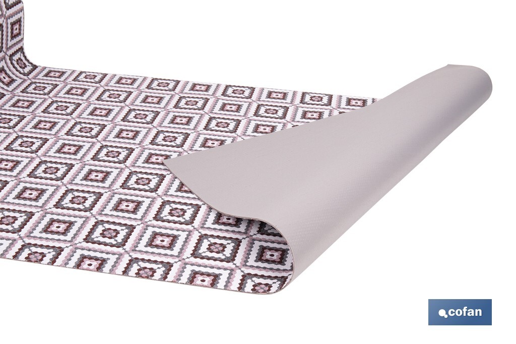 ROLLO DE ALFOMBRA EN CUADROS CROCHET 50% ALGODÓN 50% POLIÉSTER 50 CM X 15 M