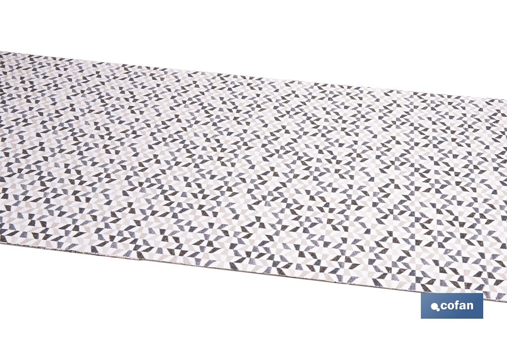 ROLLO DE ALFOMBRA EN MOSAICOS VANGUARDISTA 50% ALGODÓN 50% POLIÉSTER 50 CM X 15 M