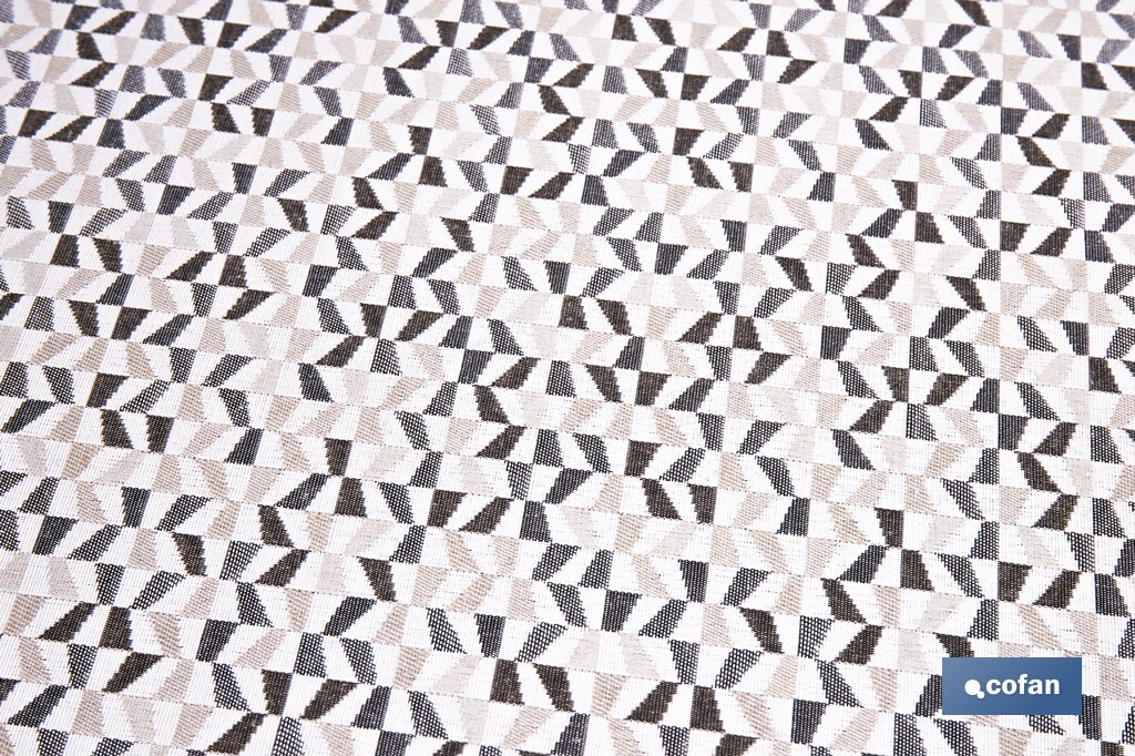 ROLLO DE ALFOMBRA EN MOSAICOS VANGUARDISTA 50% ALGODÓN 50% POLIÉSTER 50 CM X 15 M