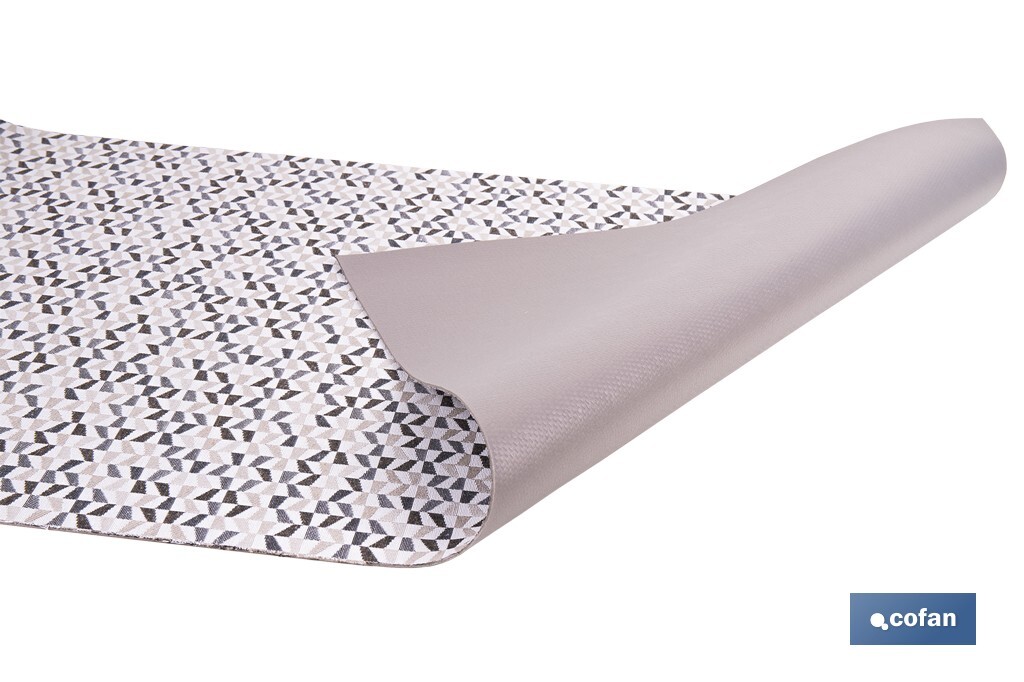 ROLLO DE ALFOMBRA EN MOSAICOS VANGUARDISTA 50% ALGODÓN 50% POLIÉSTER 50 CM X 15 M