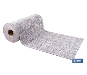 Rollo de alfombra vinílica para interior | Diseño Jaspeado en color gris marengo | Impermeable y de fácil limpieza