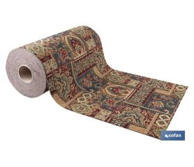 Rollo de alfombra vinílica para interior | Diseño con estampado de Oriente | Impermeable y de fácil limpieza