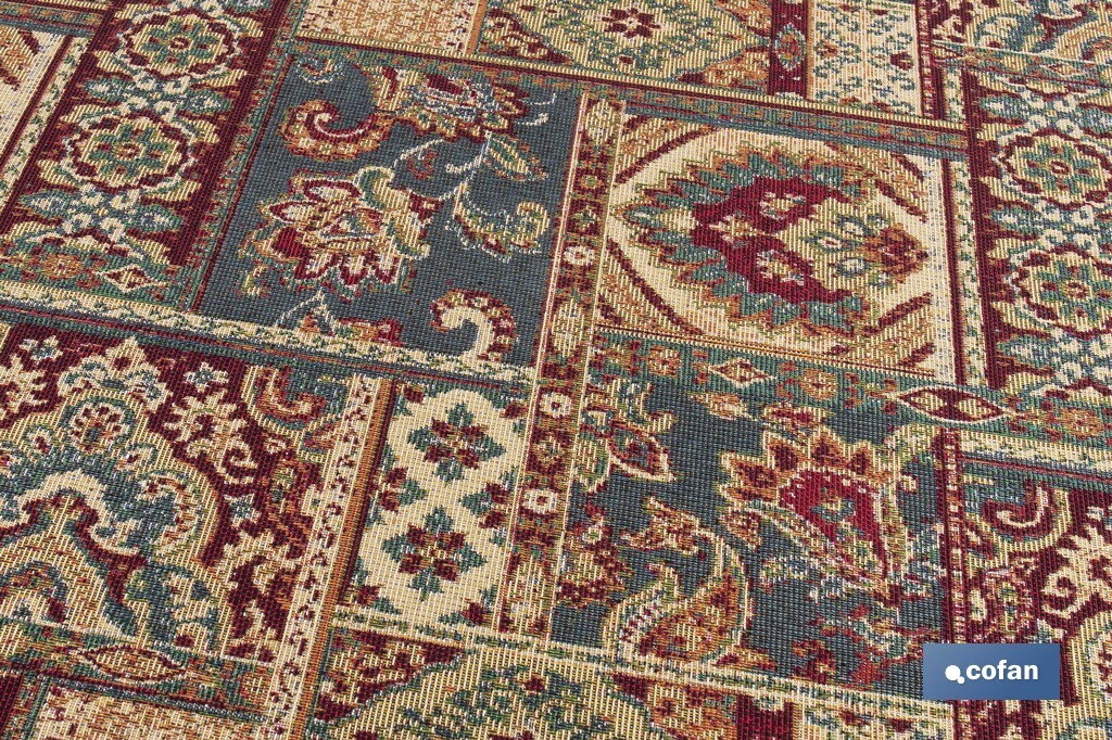 ROLLO DE ALFOMBRA DISEÑO EGIPCIO 50% ALGODÓN  50% POLIÉSTER 50 CM X 15 M