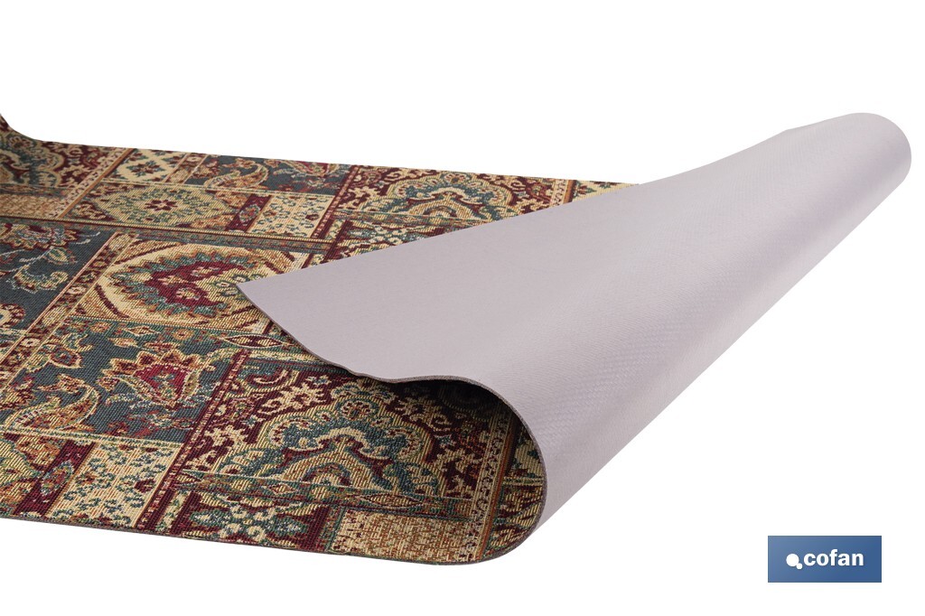 ROLLO DE ALFOMBRA DISEÑO EGIPCIO 50% ALGODÓN  50% POLIÉSTER 50 CM X 15 M