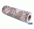 ROLLO DE ALFOMBRA VINÍLICA DISEÑO GEOMÉTRICO 84% VINILO 16% POLIÉSTER 52 CM X 20 M