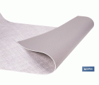 ROLLO DE ALFOMBRA VINÍLICA CON EFECTO JASPEADO GRIS CLARO 84% VINILO 16% POLIÉSTER 52 CM X 20 M