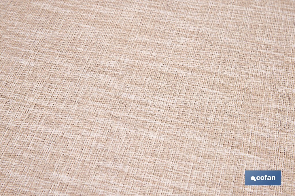 ROLLO DE ALFOMBRA VINÍLICA CON EFECTO JASPEADO BEIGE 84% VINILO 16% POLIÉSTER 52 CM X 20 M