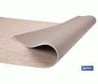ROLLO DE ALFOMBRA VINÍLICA CON EFECTO JASPEADO BEIGE 84% VINILO 16% POLIÉSTER 52 CM X 20 M