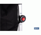 CARRO DE LA COMPRA NEGRO Y BEIGE PLEGABLE DE ALUMINIO CON 2 RUEDAS GRANDES 43 L