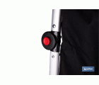 CARRO DE LA COMPRA NEGRO Y GRANATE PLEGABLE DE ALUMINIO CON 2 RUEDAS GRANDES 43 L
