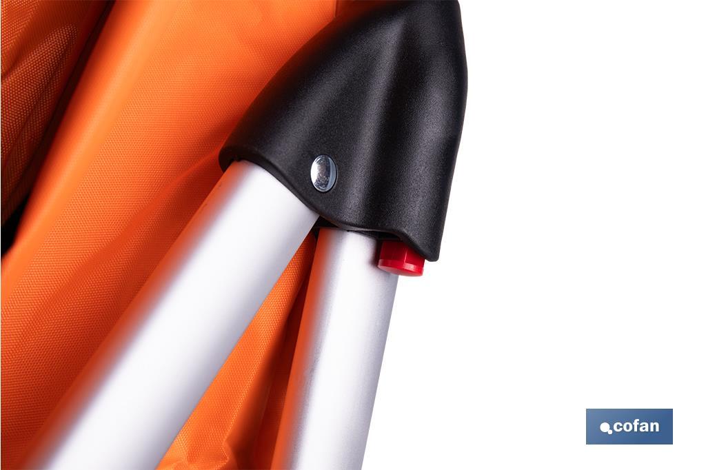 CARRO DE LA COMPRA NARANJA Y NEGRO ABATIBLE DE ALUMINIO CON 6 RUEDAS GIRATORIAS 53 L