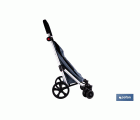 CARRO DE LA COMPRA GRIS ABATIBLE DE ALUMINIO CON 6 RUEDAS GIRATORIAS 53 L
