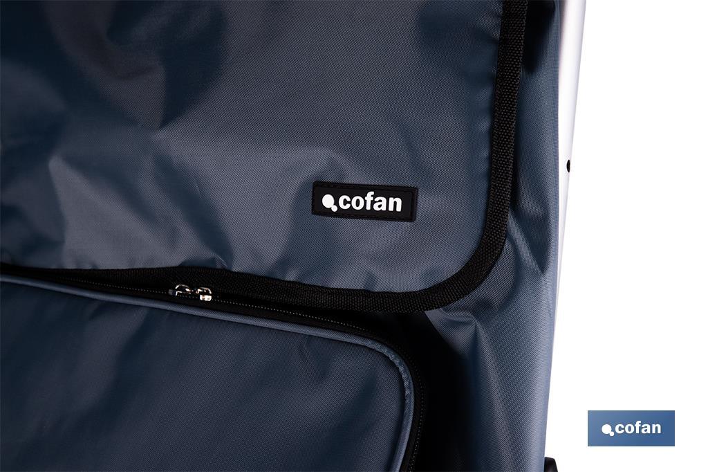 CARRO DE LA COMPRA GRIS ABATIBLE DE ALUMINIO CON 6 RUEDAS GIRATORIAS 53 L