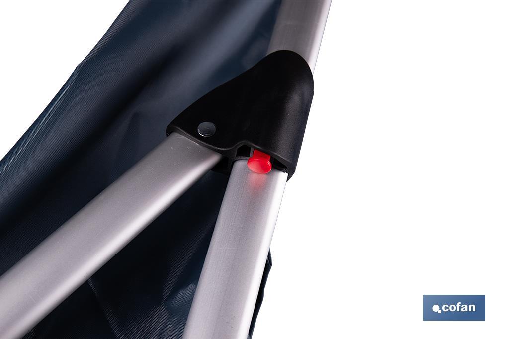 CARRO DE LA COMPRA GRIS ABATIBLE DE ALUMINIO CON 6 RUEDAS GIRATORIAS 53 L