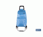 CARRO DE LA COMPRA AZUL PLEGABLE DE HIERRO CON 6 RUEDAS SUBE ESCALERAS 42 L