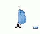 CARRO DE LA COMPRA AZUL PLEGABLE DE HIERRO CON 6 RUEDAS SUBE ESCALERAS 42 L
