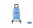 CARRO DE LA COMPRA AZUL PLEGABLE DE HIERRO CON 6 RUEDAS SUBE ESCALERAS 42 L
