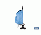 CARRO DE LA COMPRA AZUL PLEGABLE DE HIERRO CON 6 RUEDAS SUBE ESCALERAS 42 L