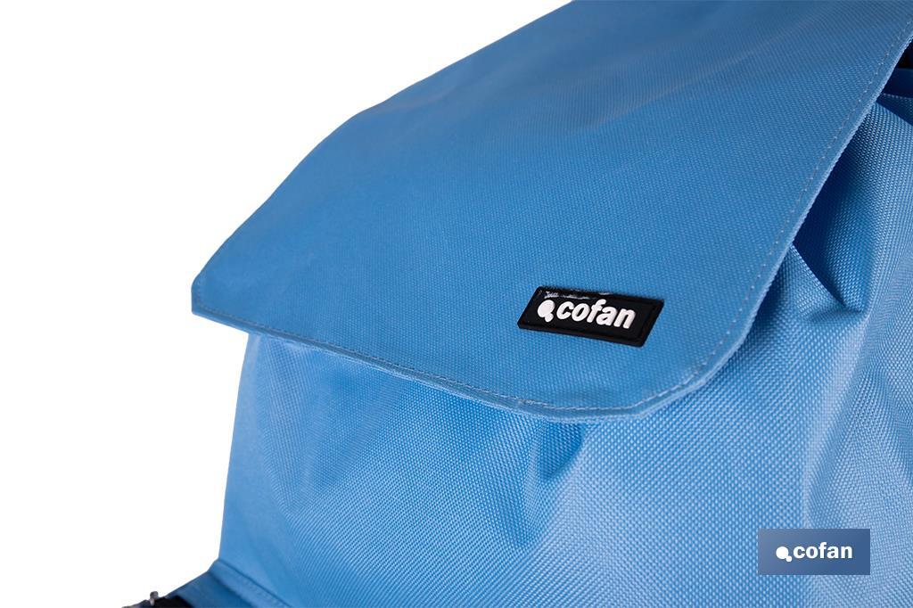 CARRO DE LA COMPRA AZUL PLEGABLE DE HIERRO CON 6 RUEDAS SUBE ESCALERAS 42 L