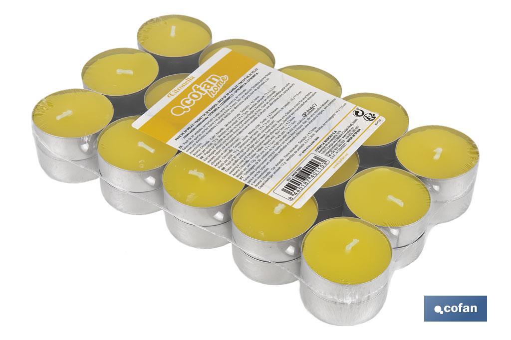PACK DE 30 VELAS DE CITRONELA 12 G
