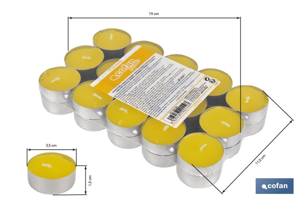 PACK DE 30 VELAS DE CITRONELA 12 G