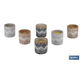 Velas Aromáticas de Citronela con aroma cítrico en recipiente decorativo | Duración de 35 horas