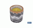 VELA AROMÁTICA DE CITRONELA MACETA DECORADA  170 G