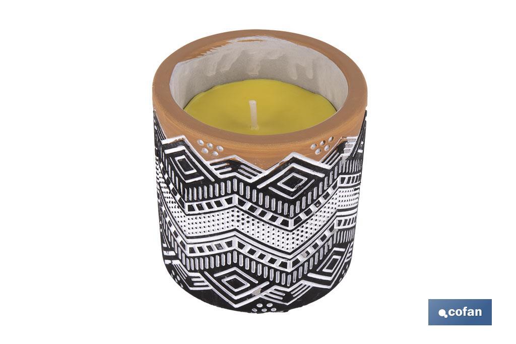 VELA AROMÁTICA DE CITRONELA MACETA DECORADA  170 G