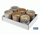 VELA AROMÁTICA DE CITRONELA MACETA DECORADA  170 G