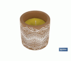 VELA AROMÁTICA DE CITRONELA MACETA DECORADA  170 G