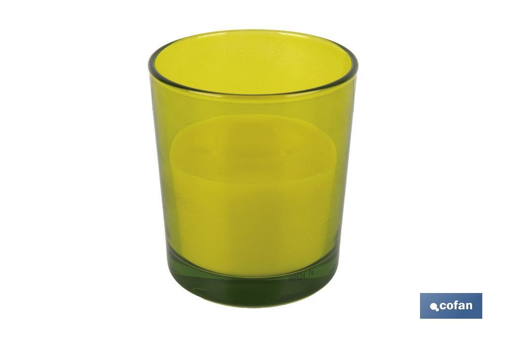 VELA AROMÁTICA DE CITRONELA VASO DECORADO  200 G