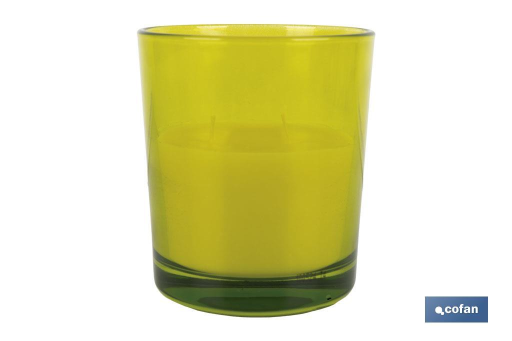 VELA AROMÁTICA DE CITRONELA VASO DECORADO  200 G