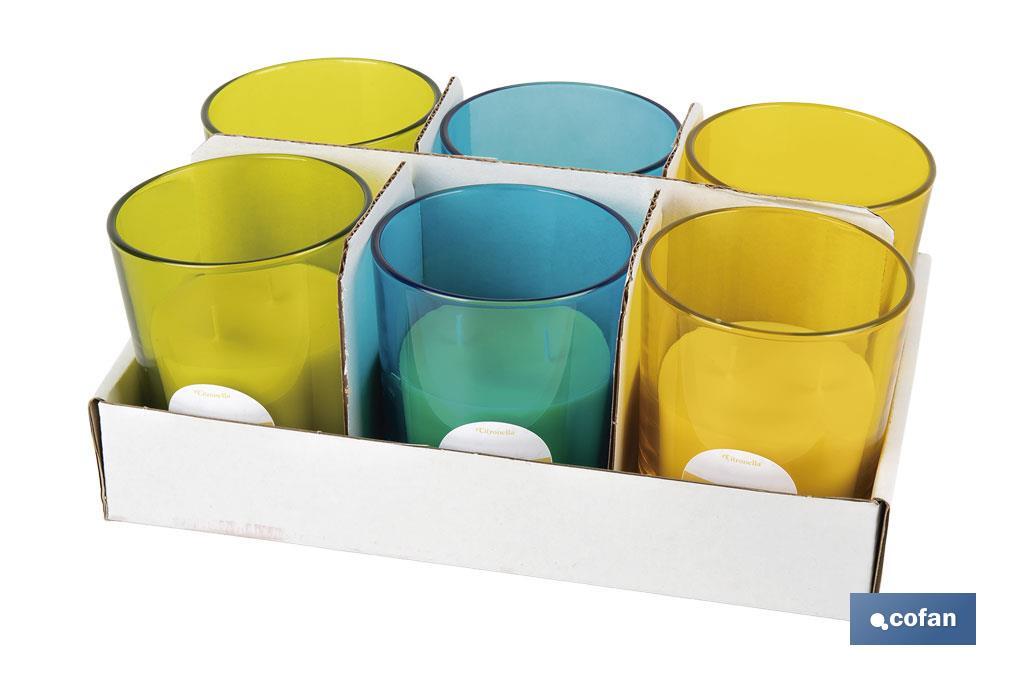 VELA AROMÁTICA DE CITRONELA VASO DECORADO  200 G