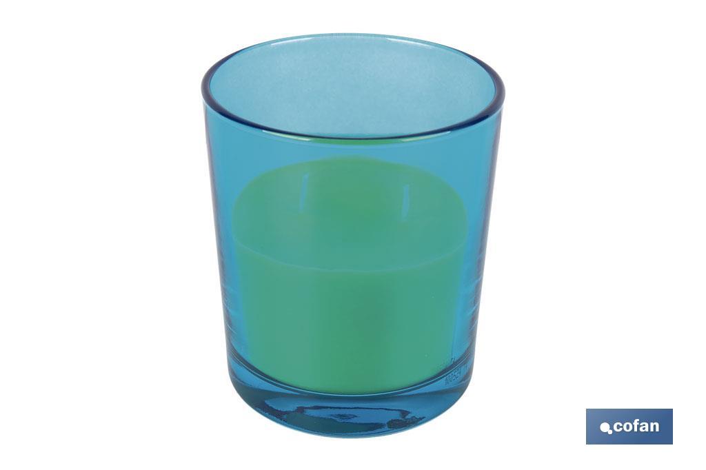 VELA AROMÁTICA DE CITRONELA VASO DECORADO  200 G