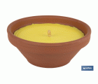 Velas aromáticas de citronela en recipiente de terracota | Duración: 20 horas