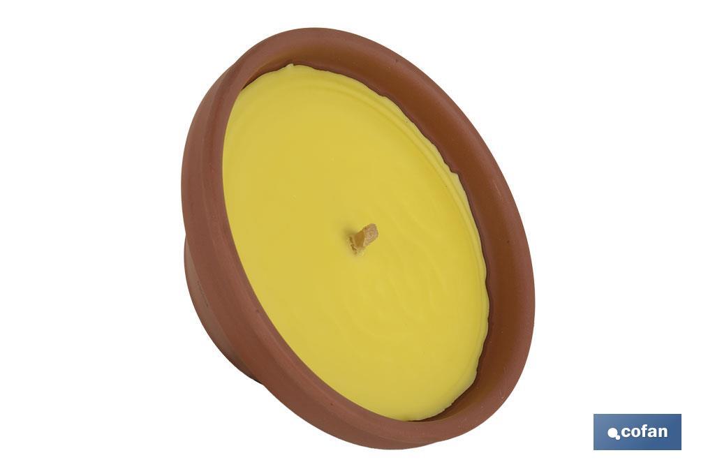 VELA AROMÁTICA DE CITRONELA RECIPIENTE TERRACOTA 300 G