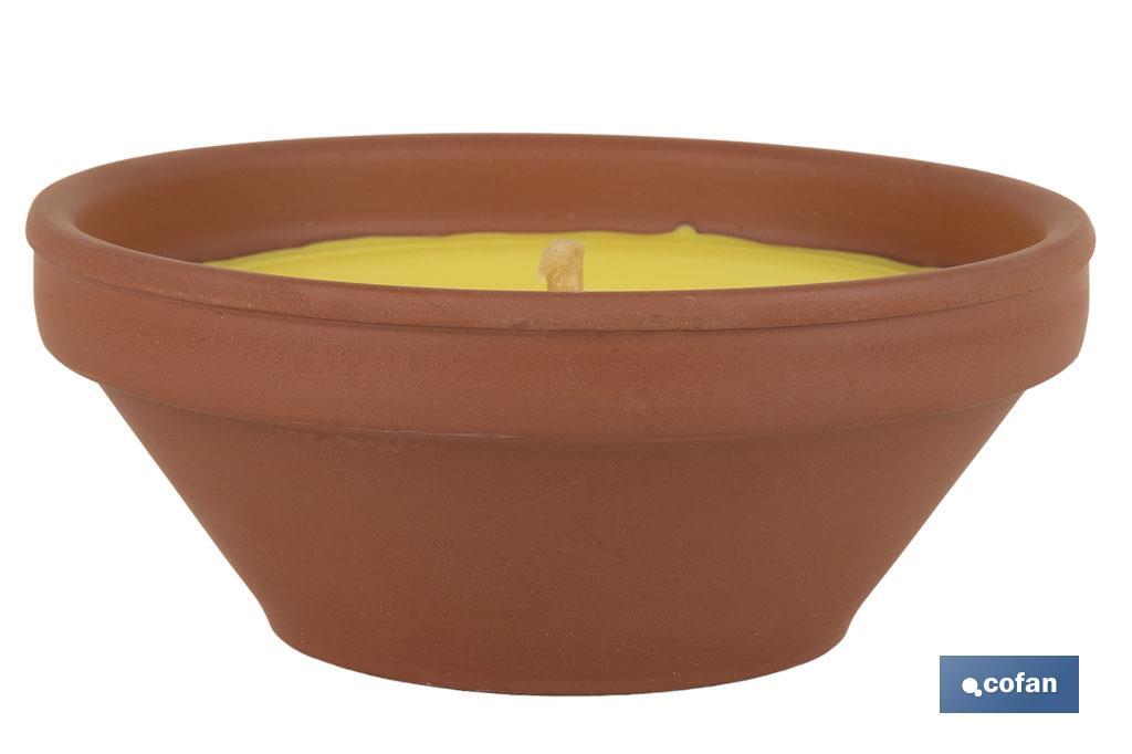 VELA AROMÁTICA DE CITRONELA RECIPIENTE TERRACOTA 300 G