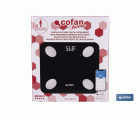 BÁSCULA DE BAÑO DIGITAL NEGRA CON PANTALLA LCD USB MEDICIÓN IMC DE GRASA VISCERAL 30 X 26.5 X 2,2 CM