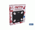 BÁSCULA DE BAÑO DIGITAL NEGRA CON PANTALLA LCD USB MEDICIÓN IMC DE GRASA VISCERAL 30 X 26.5 X 2,2 CM