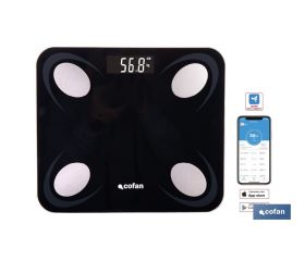 Báscula de baño digital inteligente | Análisis corporal completo | Báscula con Bluetooth y aplicación móvil | Carga USB