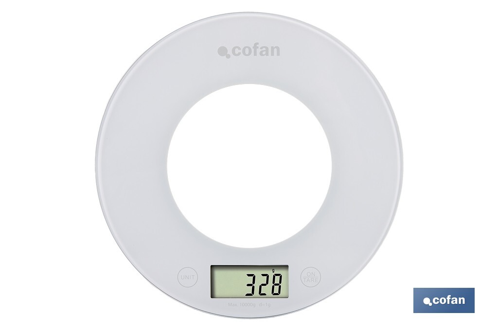 BÁSCULA DE COCINA DIGITAL CON CUENCO DE CAPACIDAD 3,8 L 10 KILOS 25,5 X 14 CM