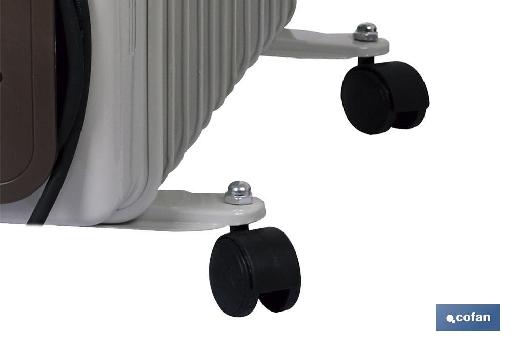 RADIADOR DE ACEITE CON TERMOSTATO REGULABLE 11 ELEMENTOS 2500 W