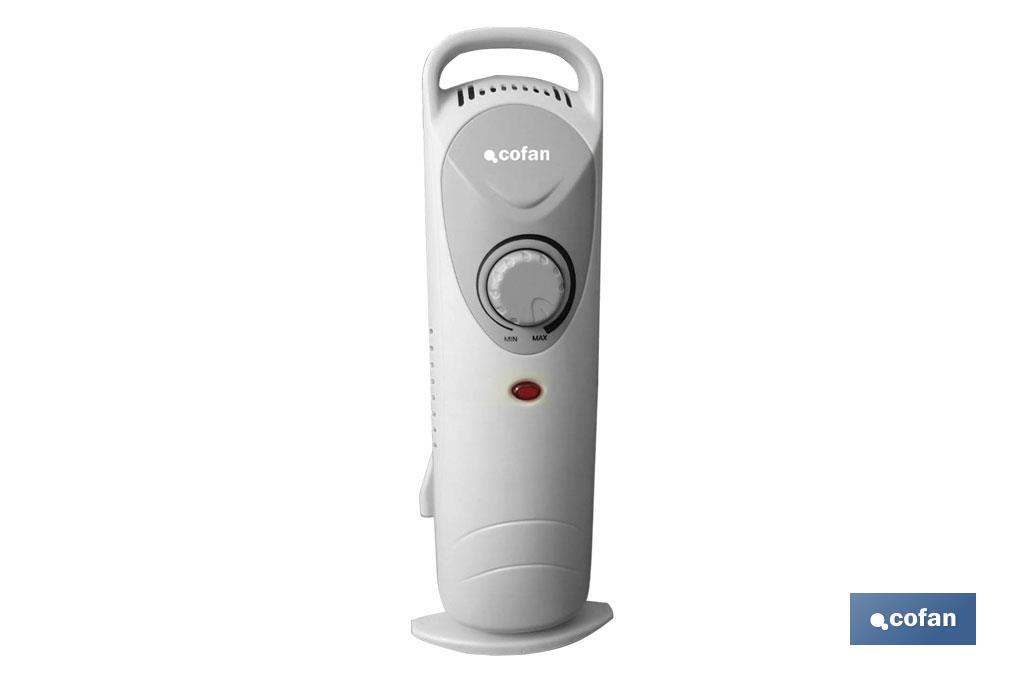 RADIADOR MINI DE ACEITE CON TERMOSTATO REGULABLE 5 ELEMENTOS 450 W