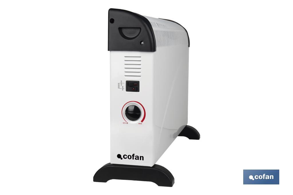 CONVECTOR CON TERMOSTATO REGULABLE 750/1250/2000 W