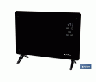 Convector radiante de panel de vidrio | Potencia: 1500 W | Mando a distancia | Control vía app | Compatible con asistente de voz | Temporizador 24 h