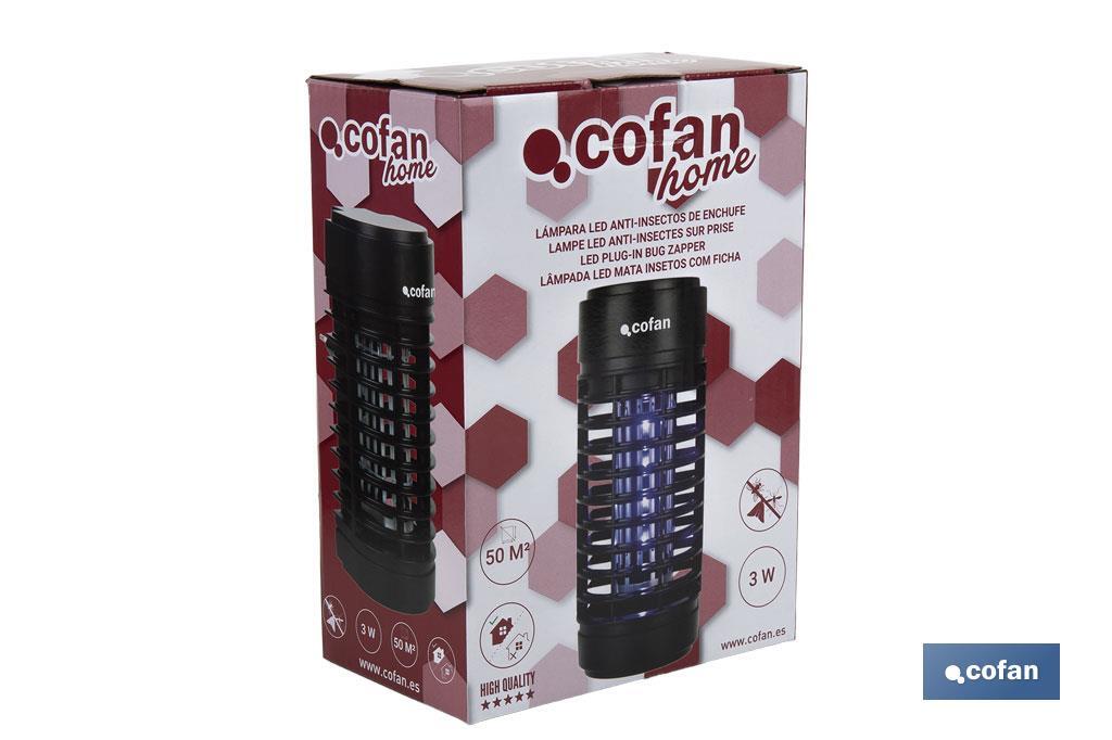 LAMPARA LED ANTIINSECTOS DE ENCHUFE 3 W 50 M2
