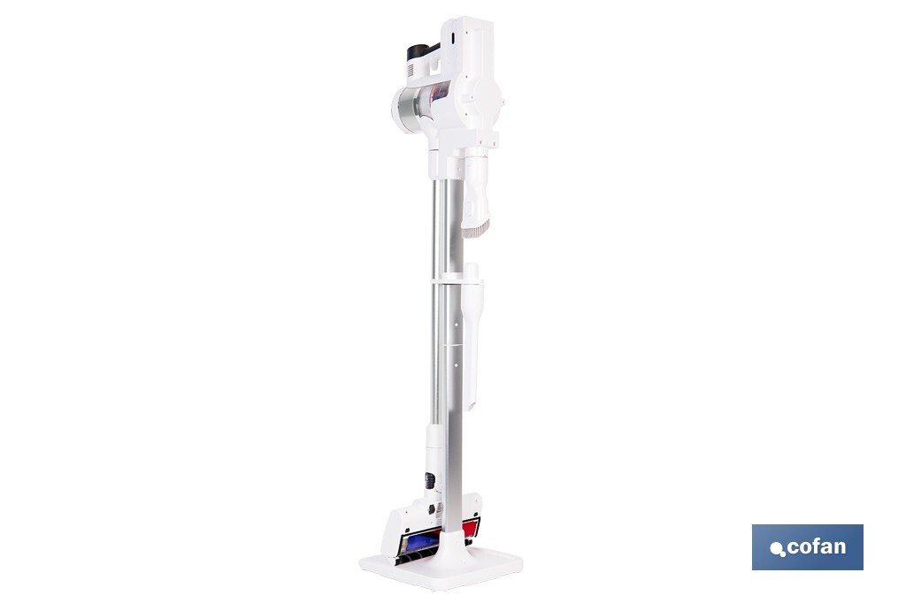 ASPIRADORA SIN CABLE CON BASE DE CARGA COLOR BLANCO