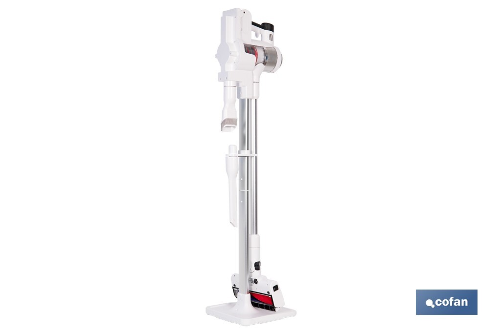 ASPIRADORA SIN CABLE CON BASE DE CARGA COLOR BLANCO