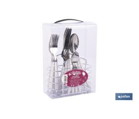 Set de 24 cubiertos de acero Inoxidable | Diferentes colores | Diseño Moderno y Funcional