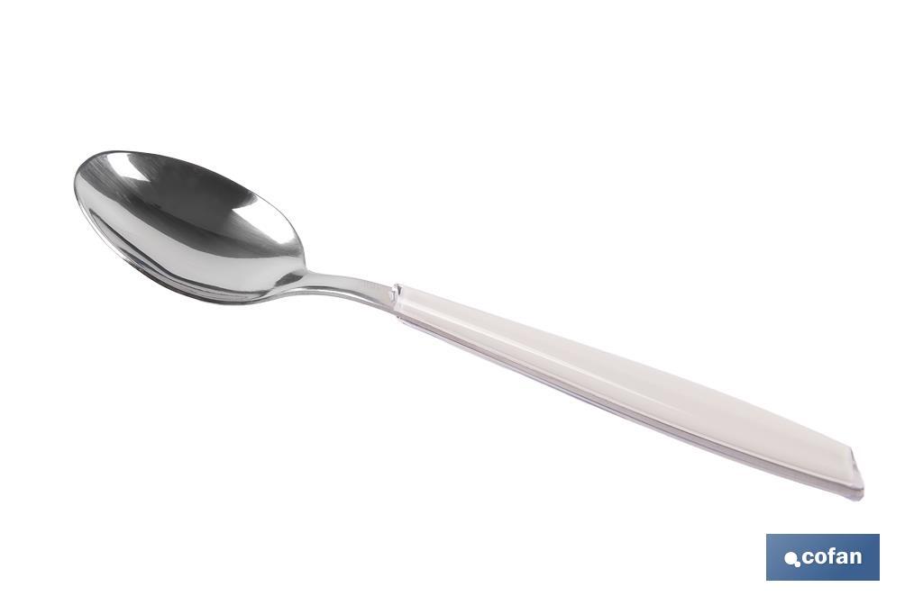 SET DE CUBIERTOS 24 PIEZAS ACERO INOXIDABLE COLOR BLANCO